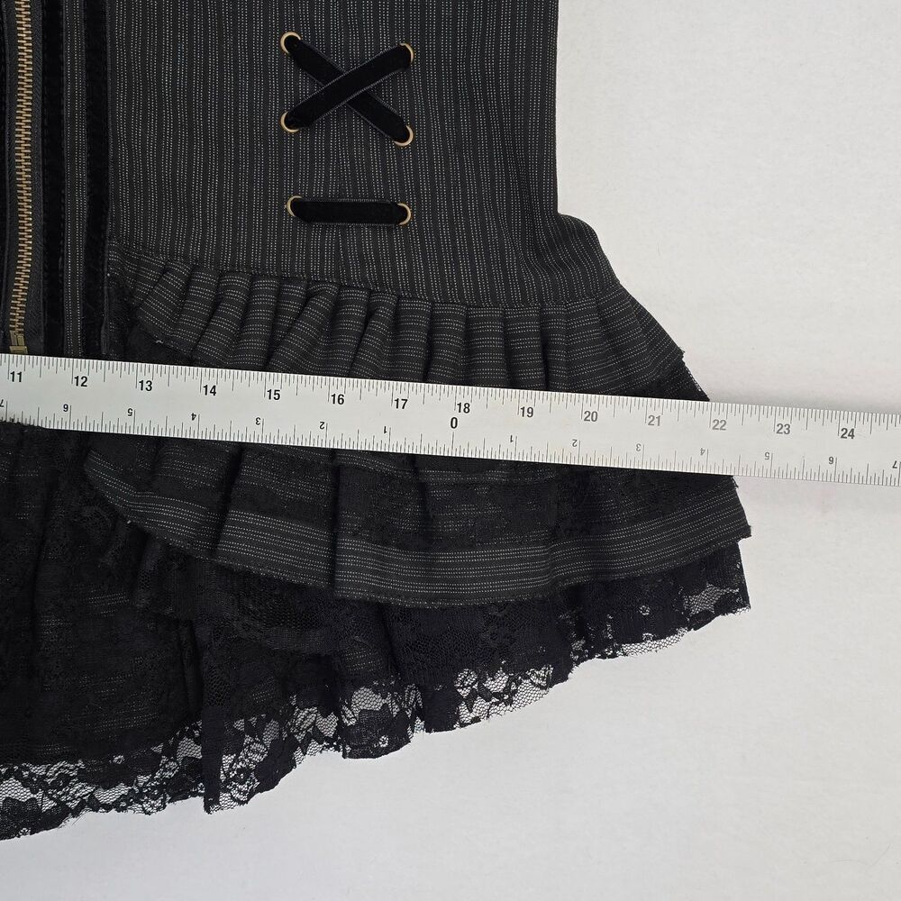 Spin Doctor 2XL Florence Victorian Gothic Steampunk Black Corset Lace Jacket - Picture 15 of 16